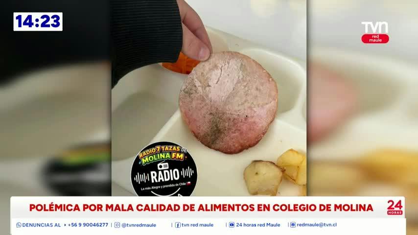 Entregan a estudiantes precaria ración de alimento en colegio de Molina