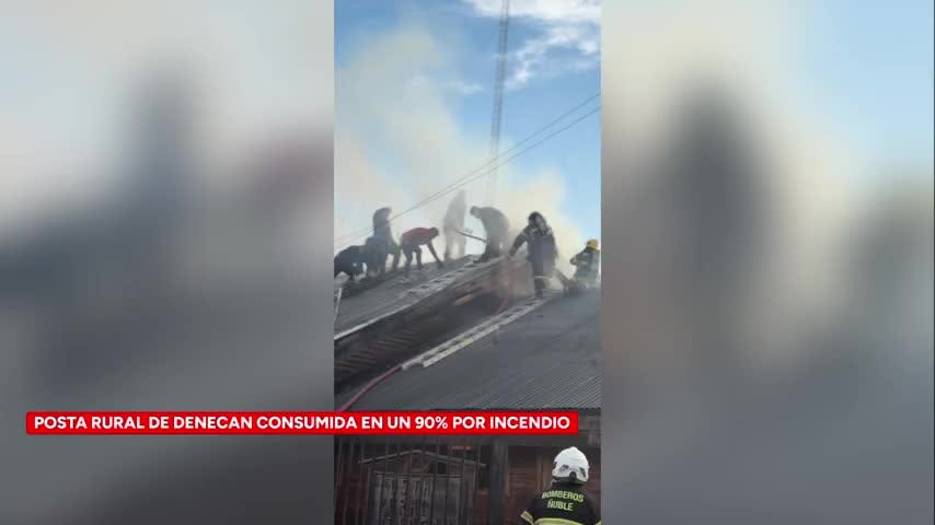 90% de la Posta Rural de Denecan dañada por incendio