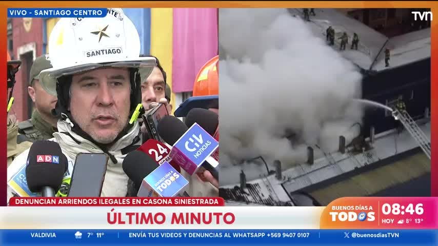 Incendio en Barrio Yungay deja una persona desaparecida y viviendas con riesgo de colapso