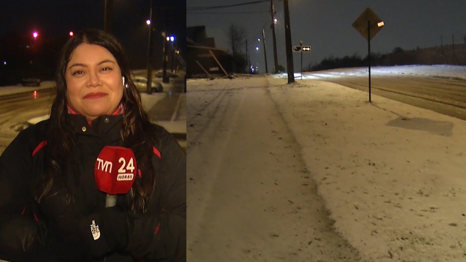 Con -8°C: Punta Arenas amanece completamente nevado 