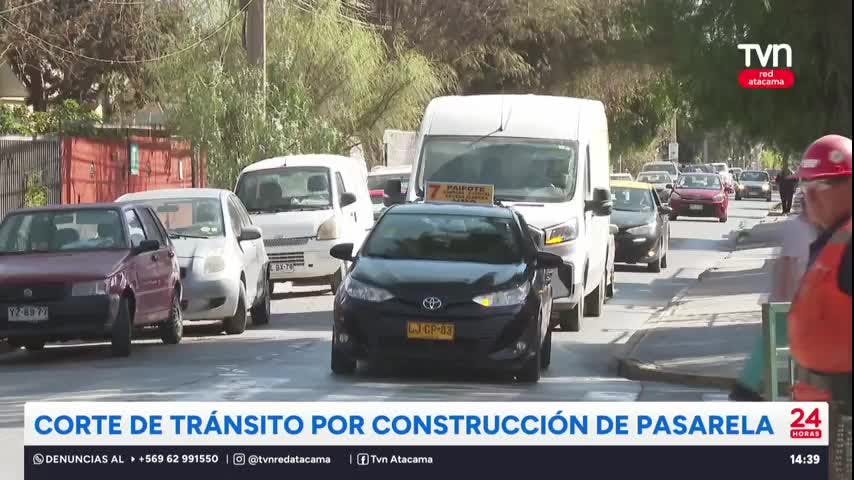 Desde el sábado: Corte de tránsito por construcción de pasarela
