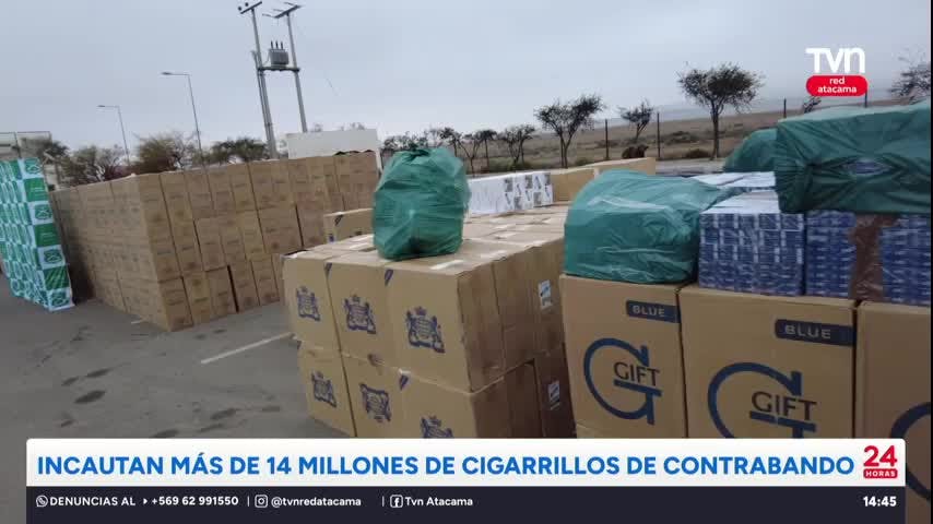 Incautan más de 14 millones de cigarrillos de contrabando