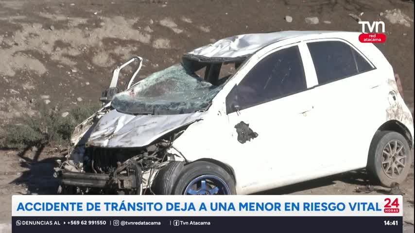 Copiapó: Accidente de tránsito deja a una menor en riesgo vital