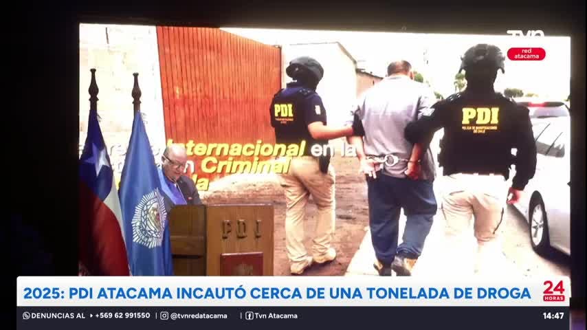 PDI Atacama incautó cerca de una tonelada de droga durante 2025