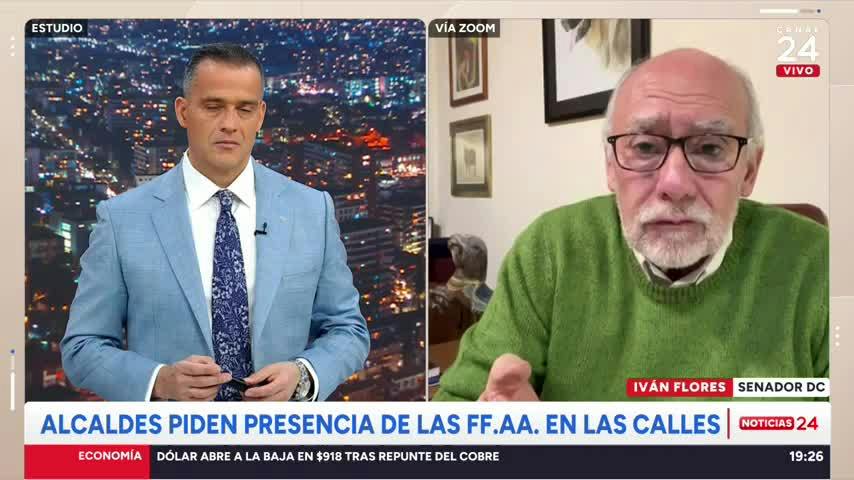 Senador Flores y pedido de presencia militar en zonas urbanas: “Hoy no están preparados, no es su función”