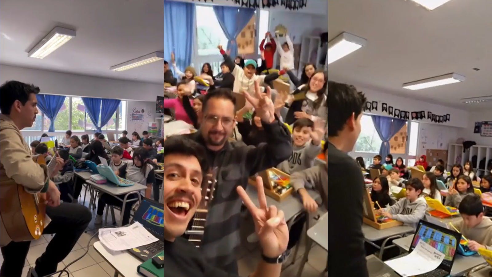 Profesor viral por sus clases: "En la sala uno puede abrir el horizonte de la música a los niños"