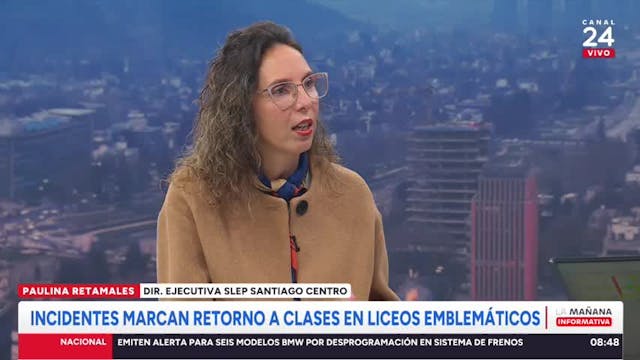 "Llevamos 16 expulsados desde enero": Directora SLEP por violencia en Instituto Nacional