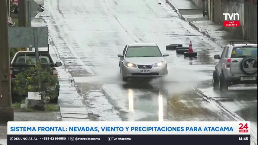 Nevadas, viento y precipitaciones para la región de Atacama