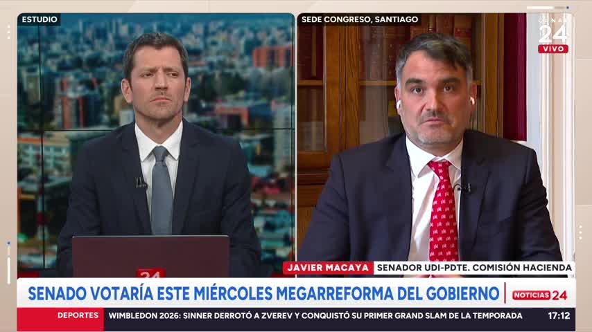 Senador Macaya por megarreforma: “Algunos quieren statu quo, estancamiento y otros votamos por la reactivación económica”