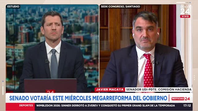Senador Macaya por megarreforma: “Algunos quieren statu quo, estancamiento y otros votamos por la reactivación económica”