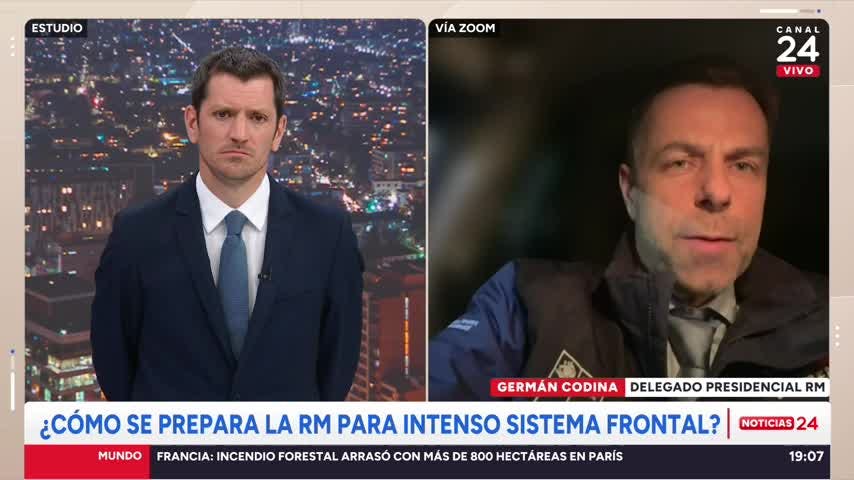 Delegado Codina por sistema frontal: “El llamado es a cuidarse y evitar salir a la calle sobre todo el jueves”