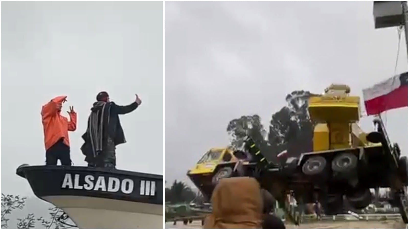 Se tomaban selfies: Grúa se volcó mientras cargaba lancha con ocupantes en Constitución