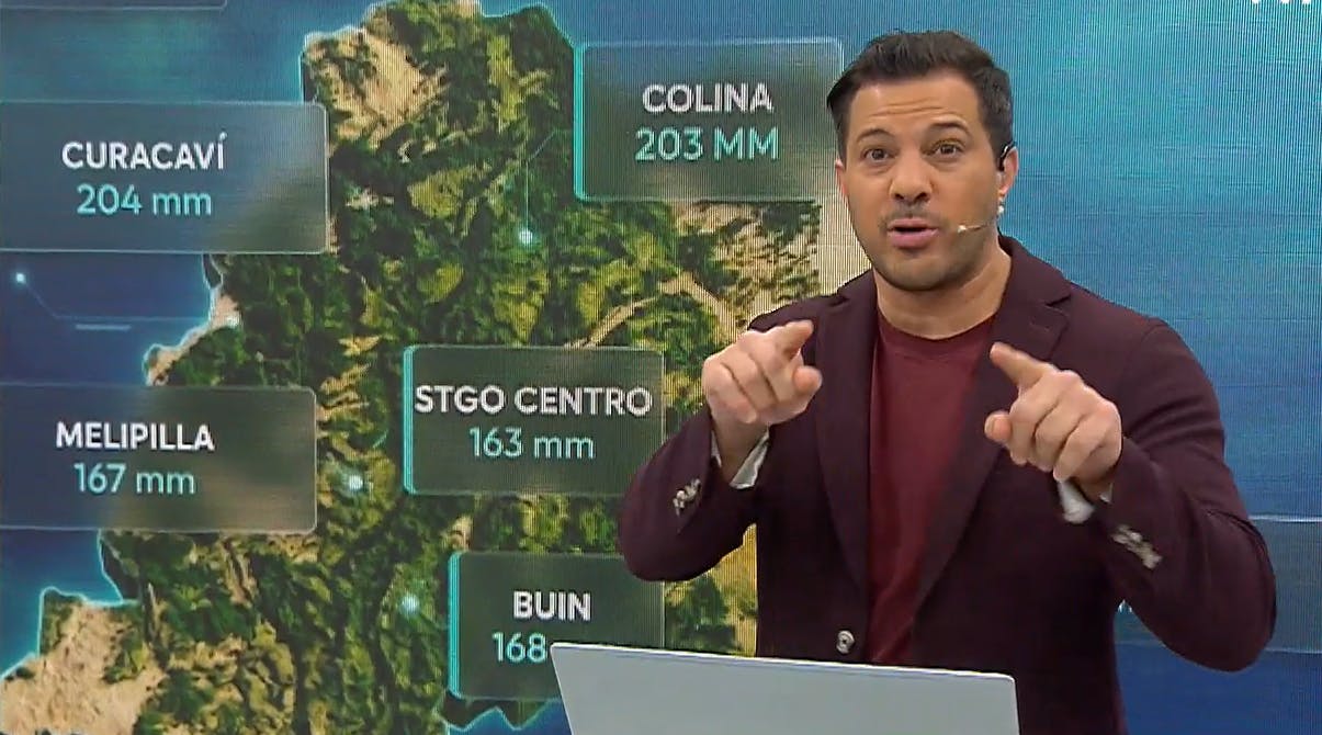 Pronóstico actualizado de lluvias y puntos de alto riesgo en Santiago 