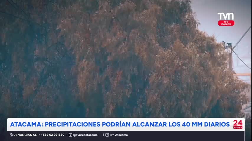 Se esperan tres días de fuertes precipitaciones en Atacama
