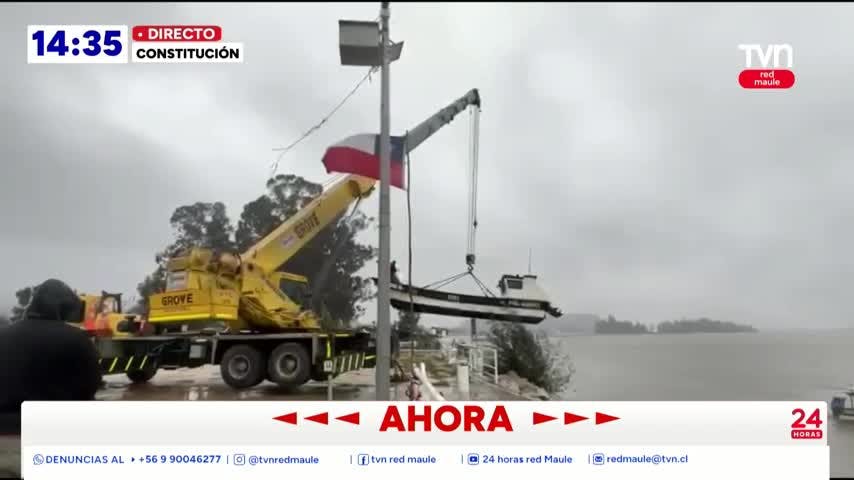 Marejadas e intensa lluvia en Constitución