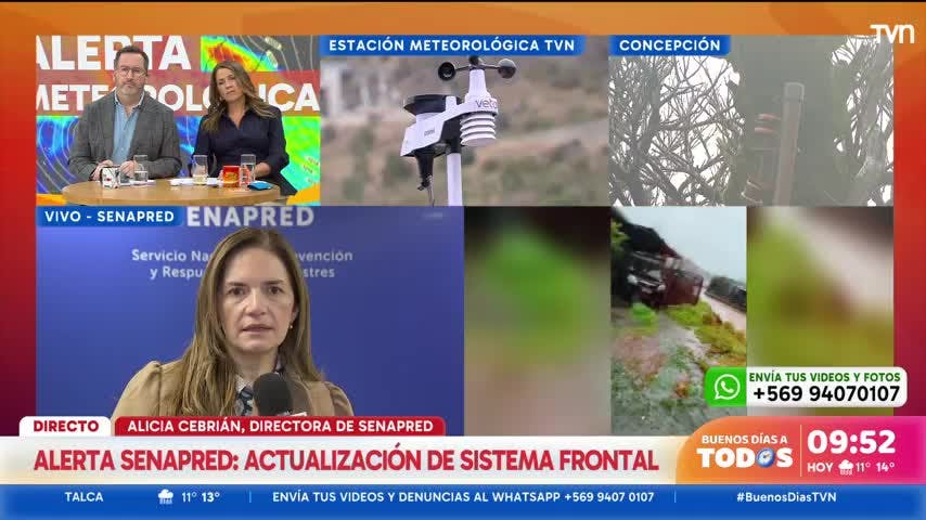 Alerta Senapred: 150 vivindas afectadas, aumento de caudales y más de 230 mil clientes sin luz