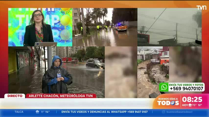 Meteoróloga de TVN advierte hora en que se intensificará la lluvia
