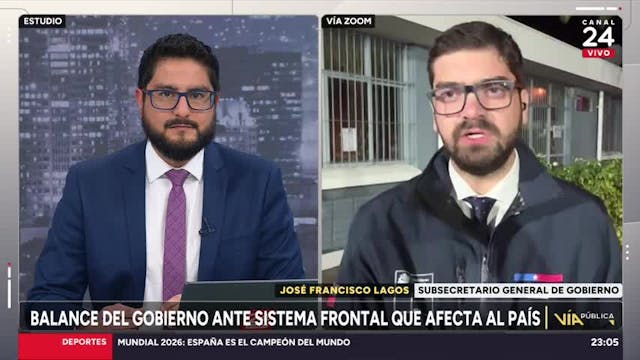 Subsecretario Lagos por alcance de Estado de Catástrofe: "Está la institucionalidad funcionando"