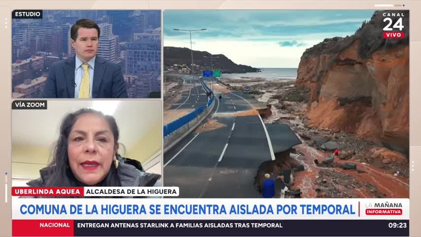 El drama de La Higuera tras sistema frontal: "La carretera y caminos internos están destruidos"