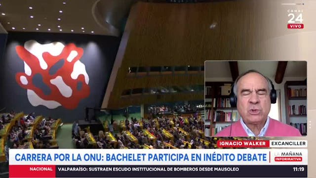 Walker: "Michelle Bachelet es, objetivamente y por lejos, la persona con mayores credenciales"