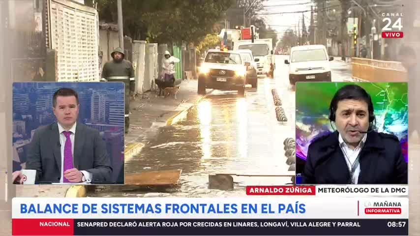 "Distintos pulsos de sistemas frontales": cómo serán las lluvias esta semana en Chile