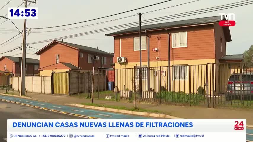 Vecinos denuncian graves fallas en viviendas de San Javier y Talca tras las lluvias
