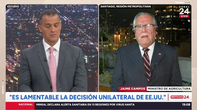 Ministro Campos y efecto de las lluvias: “Reconociendo que hay zonas afectadas, no es que se haya desplomado la agricultura"