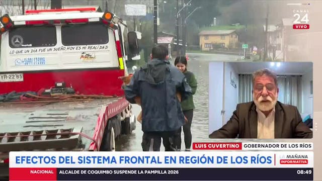 Más de 200 damnificados deja sistema frontal en Los Ríos: gobernador advierte situación "crítica"