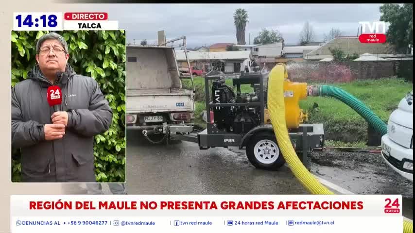 Fuerte viento y lluvia dejó afectaciones menores en la región del Maule