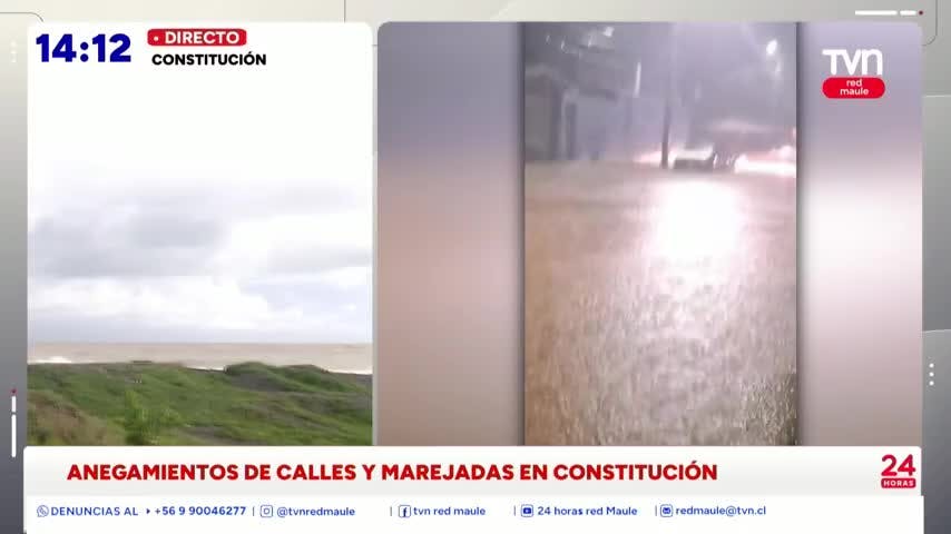 Sistema frontal ingresó por la costa al Maule