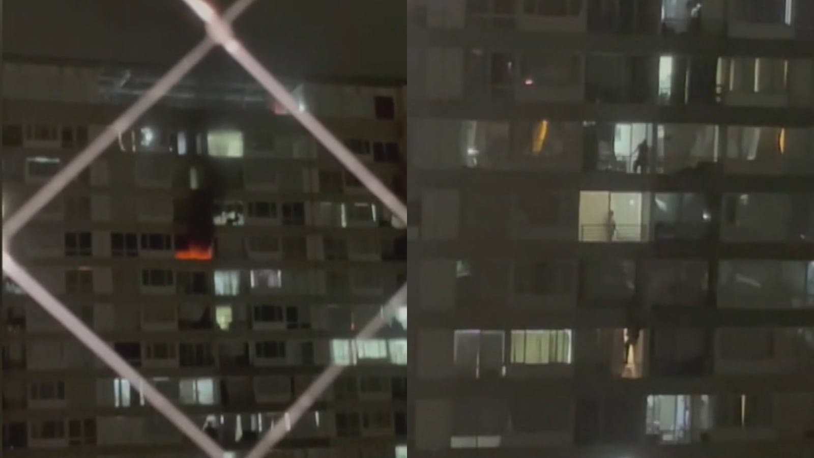 Venezolano prófugo tras intento de femicidio en Santiago: Incendió departamento y bajó 17 pisos por los balcones: