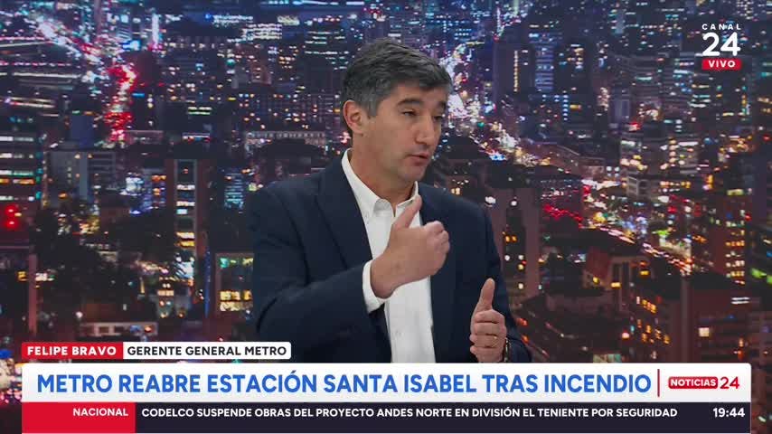 Metro e incendio en Santa Isabel: “No hay intervención de terceros, fue un aspecto técnico”