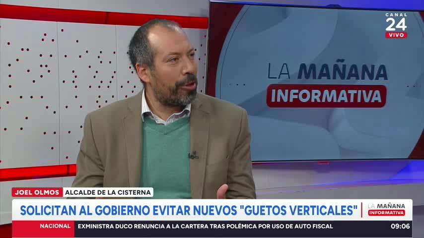 Joel Olmos, alcalde de La Cisterna: "No estamos en contra de los edificios, pero no que tengan 25 pisos"