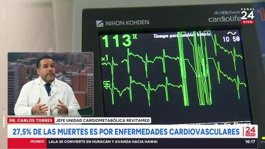 El doctor Carlos Torres explica como prevenir los riesgos cardiovasculares | 24 Horas TVN Chile