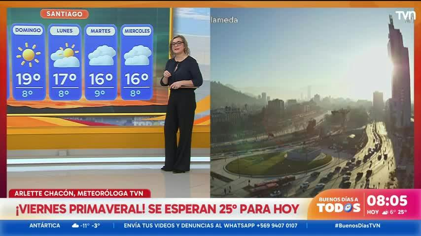 ¡Viernes primaveral! Se esperan 25°C para hoy