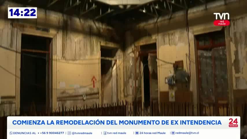 Comenzó la restauración del icónico edificio de la Ex Intendencia de Talca