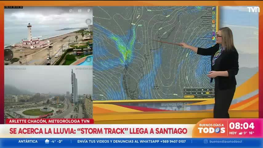 Se acerca la lluvia: "Storm track" llega a Santiago