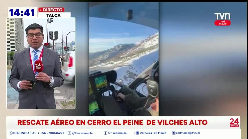 Rescate aéreo tras grave caída en Cerro El Peine