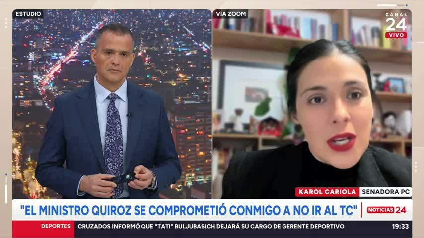 Senadora Cariola y revés del Gobierno ante el TC: “Le dijimos al ministro Quiroz que estaban cometiendo un error”