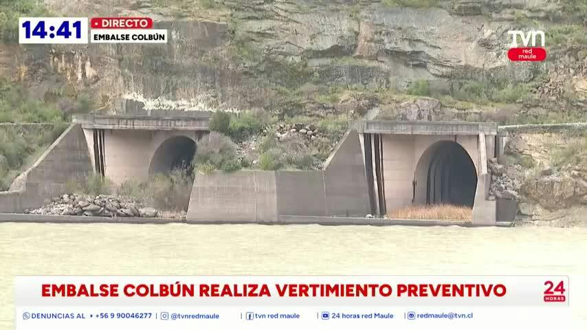 Embalse Colbún realiza vertimiento preventivo