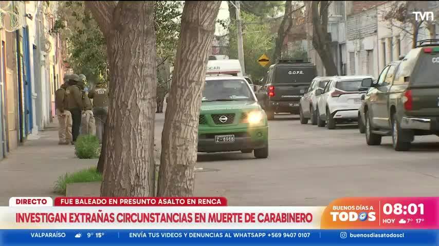 Investigan extrañas circunstancias en muerte de Carabinero en Renca