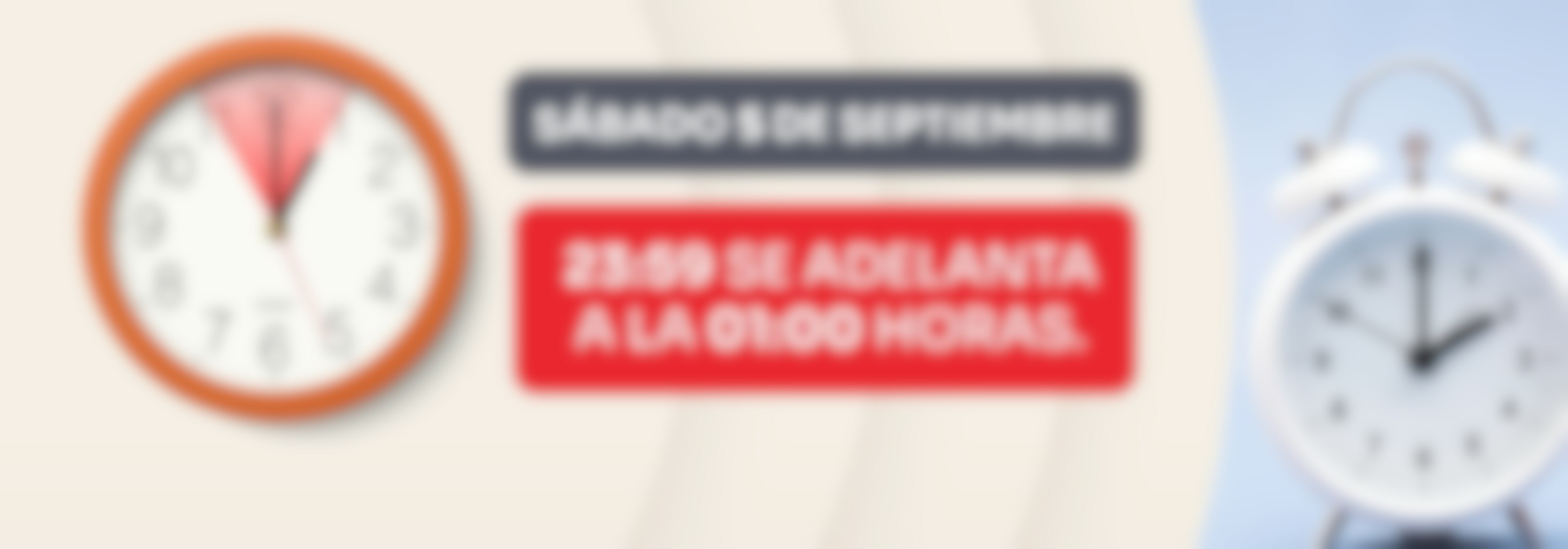 ¡Atención! Cambio de hora este fin de semana