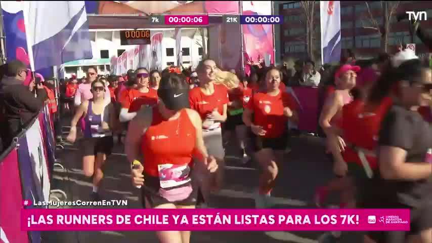 Así fue la largada de los 7K en el Medio Maratón de Santiago