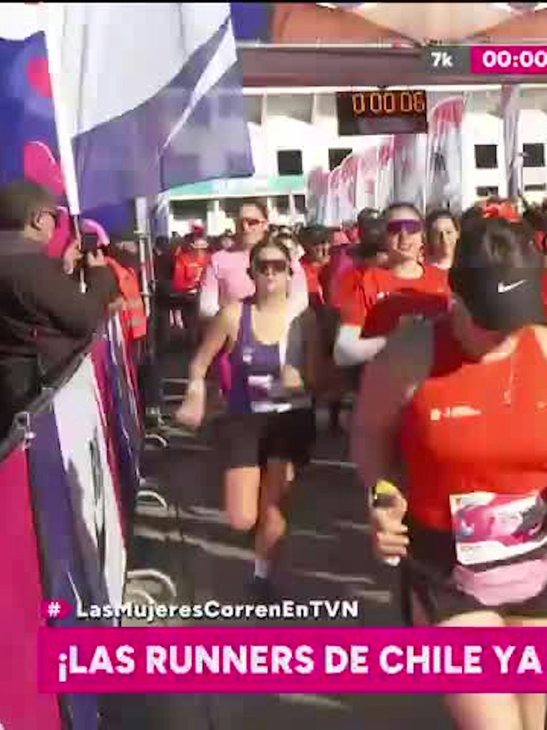 Así fue la largada de los 7K en el Medio Maratón de Santiago