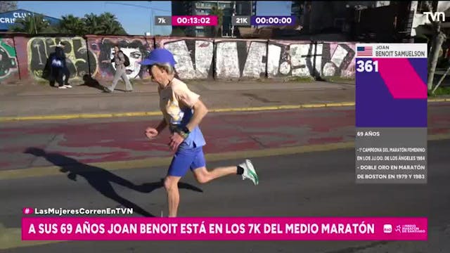 Una leyenda olímpica: a sus 69 años Joan Benoit está en los 7K del Medio Maratón
