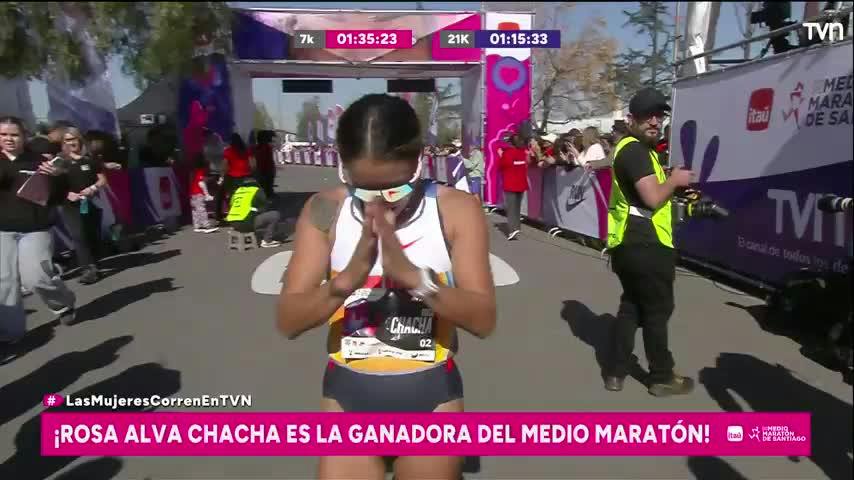 ¡Mujer récord! La maratonista ecuatoriana Rosa Chacha es la ganadora del medio maratón
