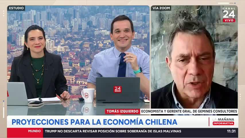 Tomás Izquierdo y caída de 1,5% del Imacec: “No se podía prever el pronóstico climático”