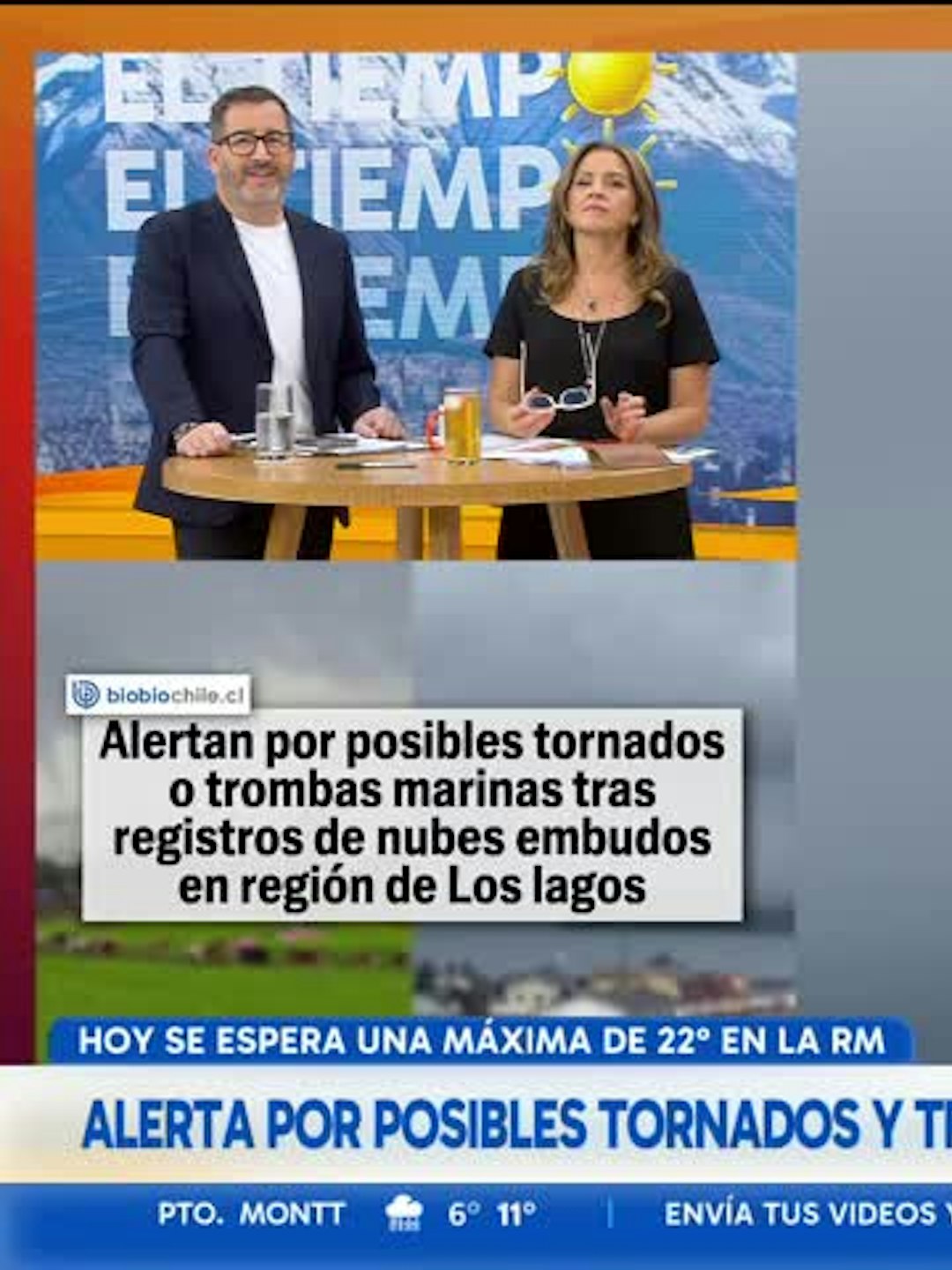 Alerta por posibles tornados y trombas marinas en el sur