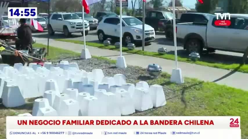 "El Flaco de las Banderas": Su tradicional negocio en Talca