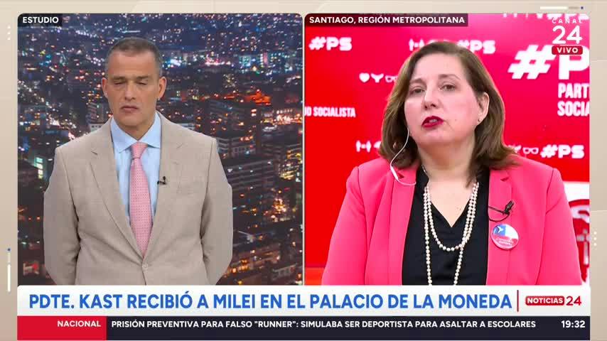 Senadora Vodanovic y dichos de Milei sobre Allende: “Lamentablemente el Presidente Kast no hizo nada”